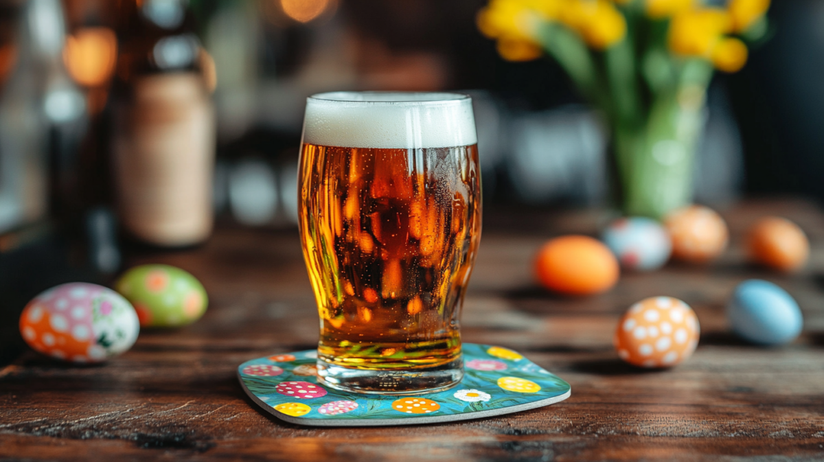 Bedruckte Bierdeckel für Bars zu Ostern