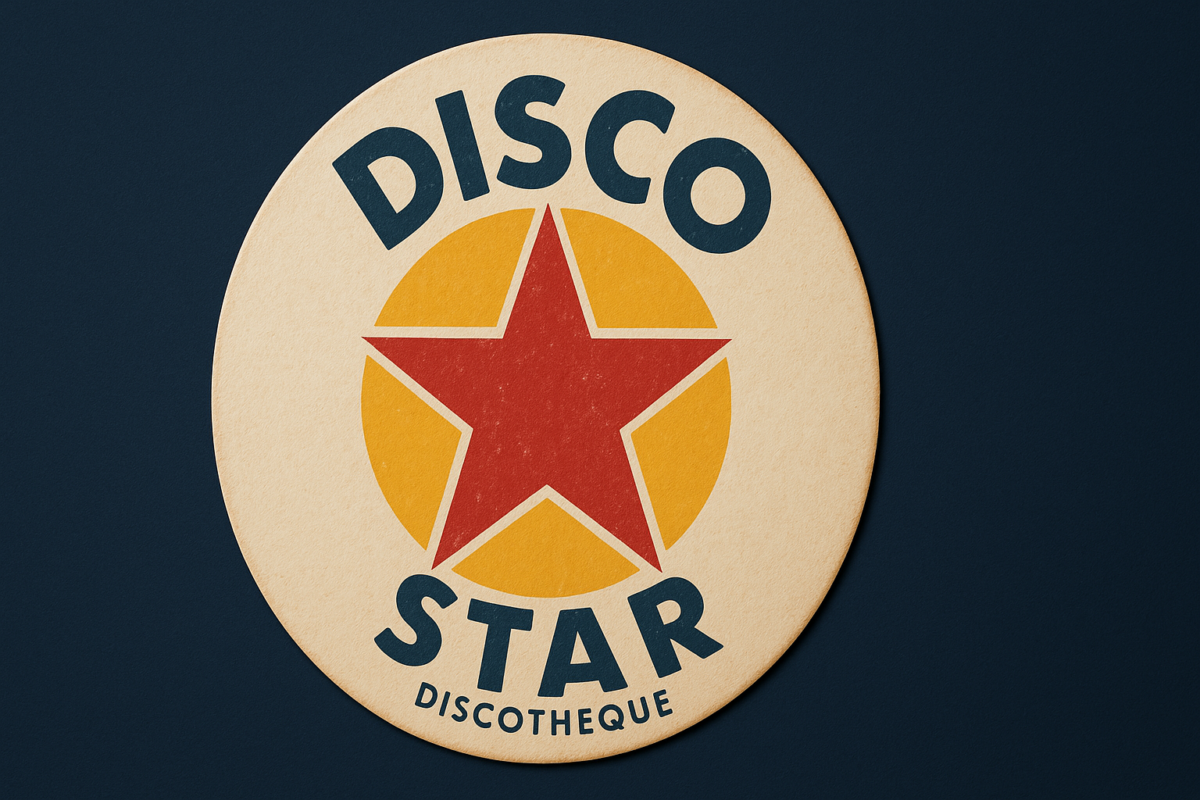 Bedruckte Bierdeckel für Disco