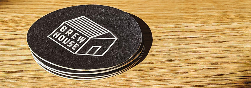Bedruckte Bierdeckel